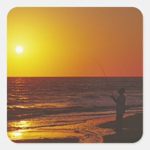 North America, USA, Florida, Sanibel Island. Square Sticker