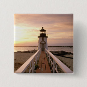 North America, USA, Massachusetts, Nantucket 4 2 Inch Square Button