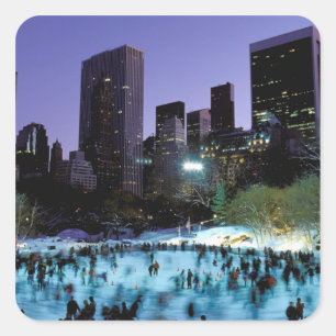 North America, USA, New York, New York City. 9 Square Sticker