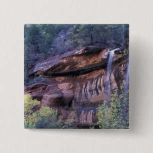 North America, USA, Utah, Zion National Park. 3 2 Inch Square Button