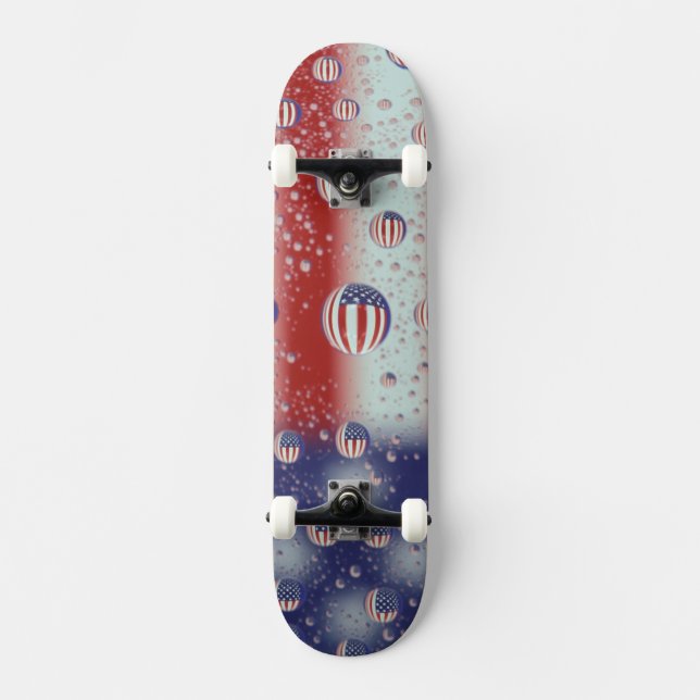 North America, USA, WA, Redmond, U.S. Flag Skateboard (Front)