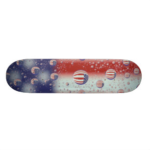 North America, USA, WA, Redmond, U.S. Flag Skateboard