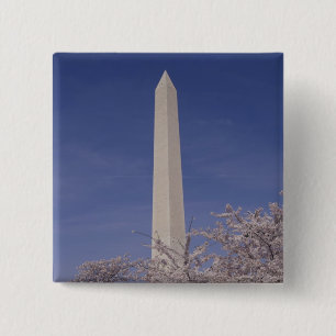 North America, USA, Washington D.C.. Washington 2 Inch Square Button