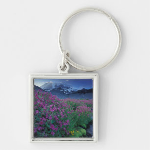 North America, USA, Washington, Mt. Rainier 6 Keychain