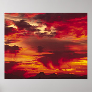 North America, USA, Washington, Seattle. Sunrise Poster