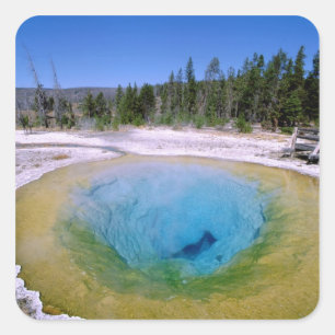 North America, USA, Wyoming, Yellowstone 2 Square Sticker