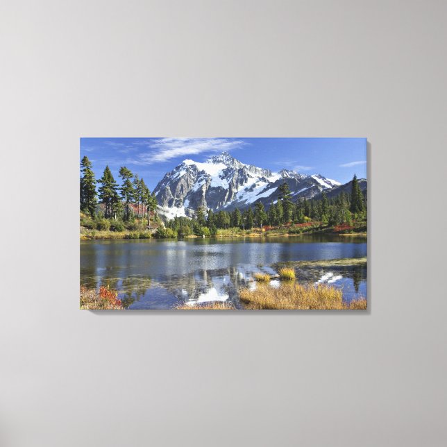 North America, Washington, Cascades. Mt. Shuksan Canvas Print (Front)