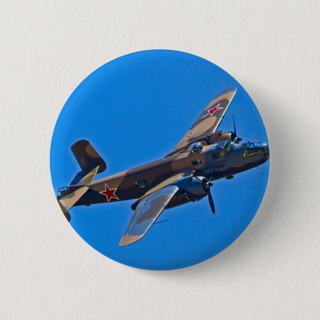 North American B-25 Mitchel 2 Inch Round Button (Front)