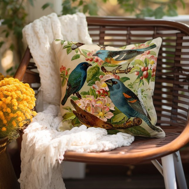 North American Birds | Gustav Mützel Outdoor Pillow (Creator Uploaded)