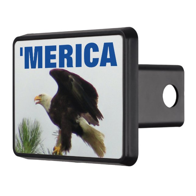 North American Eagle  'Merica Trailer Hitch Cover (Left)