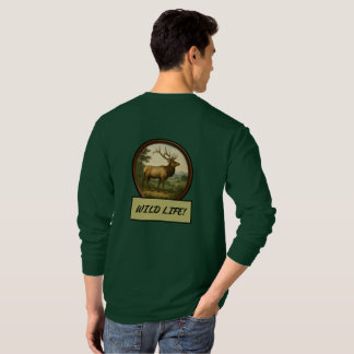 North American Elk Deep Forest Long Sleeve T-Shirt