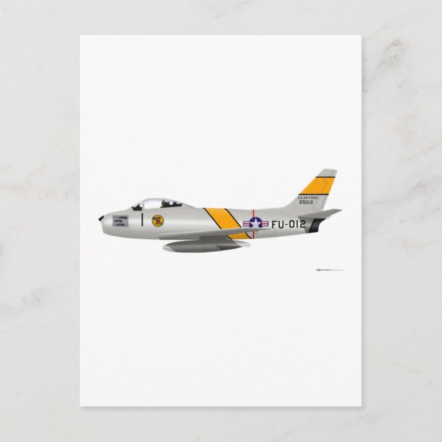 North American F-86A Sabre Postcard (Front)