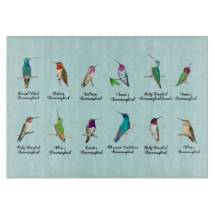 North American Hummingbirds Cutting Board