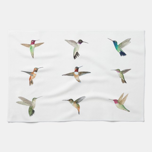 North American Hummingbirds Kitchen Towel (Horizontal)