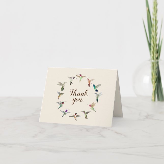 North American Hummingbirds Thank You Card (Front)