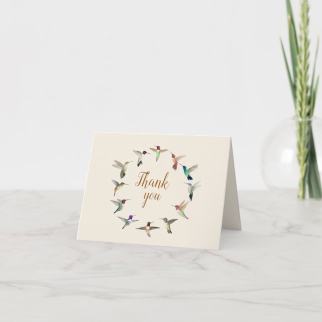 North American Hummingbirds Thank You Card (Front)