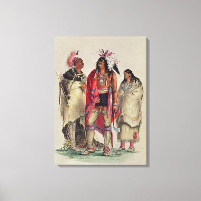 North American Indians, c.1832 Canvas Print (Front)