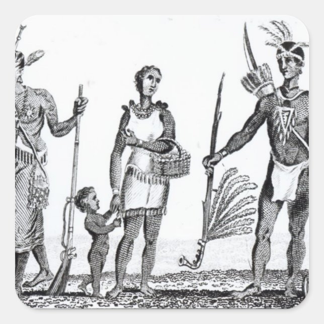 North American Indians Square Sticker (Front)