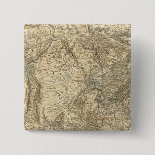 North American Map 2 Inch Square Button