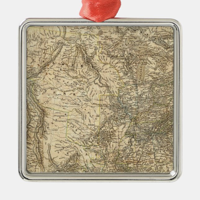 North American Map Metal Ornament (Front)
