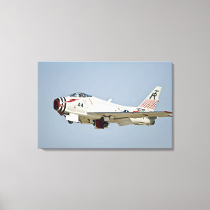 North American Naval FJ2 Fury Jet Fighter flying Canvas Print