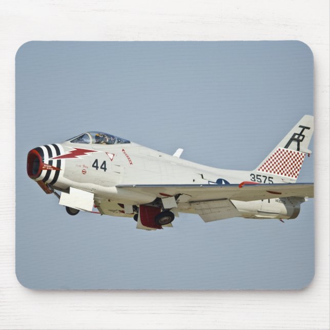 North American Naval FJ2 Fury Jet Fighter flying Mouse Pad (Front)
