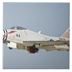 North American Naval FJ2 Fury Jet Fighter flying Tile