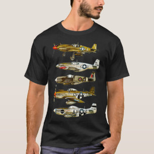 North American P51 Mustang WW2 Fighter T-Shirt