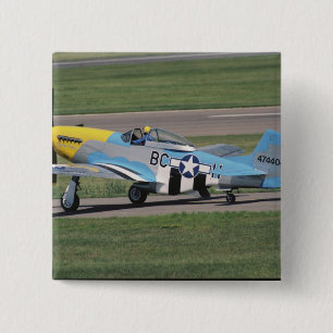 North American P-51 D Dazzling Donna on the 2 Inch Square Button