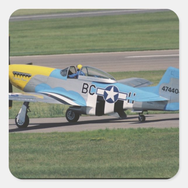 North American P-51 D Dazzling Donna on the Square Sticker (Front)