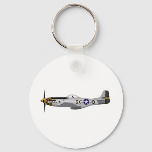 North American P-51D Mustang "Double Trouble Two" Keychain