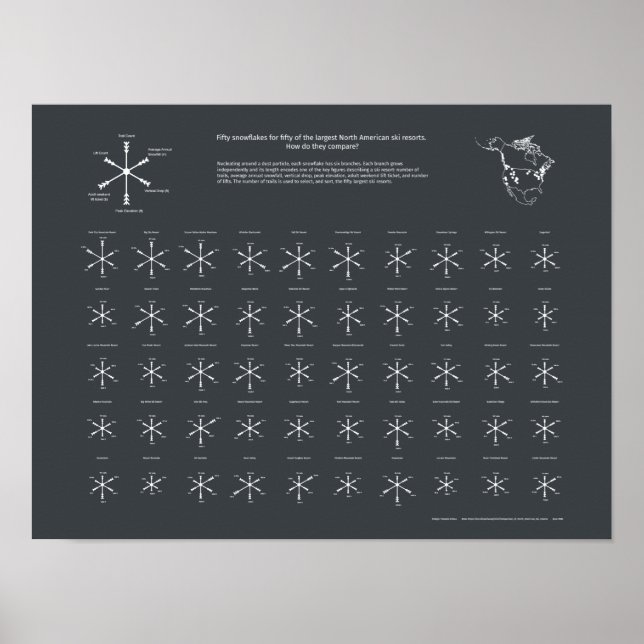 North American Ski Resorts Poster (Front)