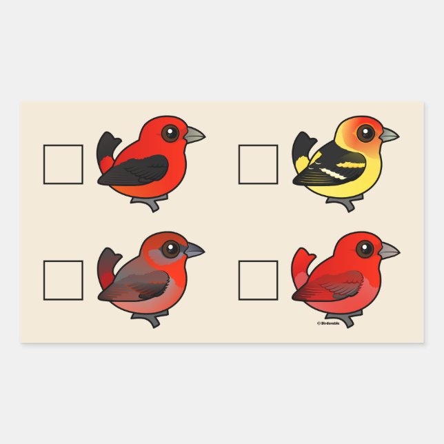 North American Tanager Checklist Sticker (Front)