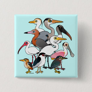 North American Waders 2 Inch Square Button