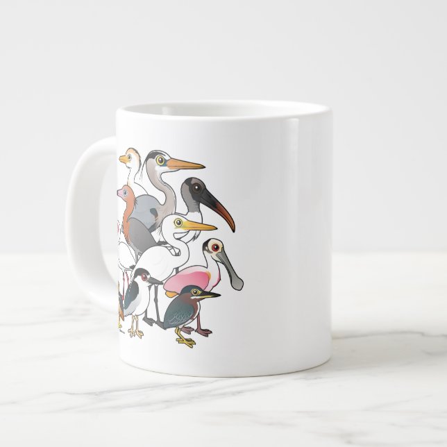 North American Waders Large Coffee Mug (Front Left)