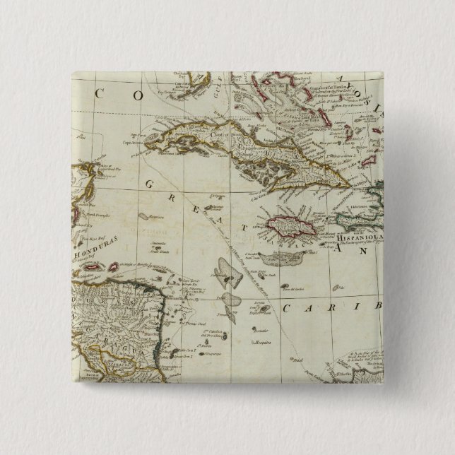 North America's new map 2 Inch Square Button (Front)