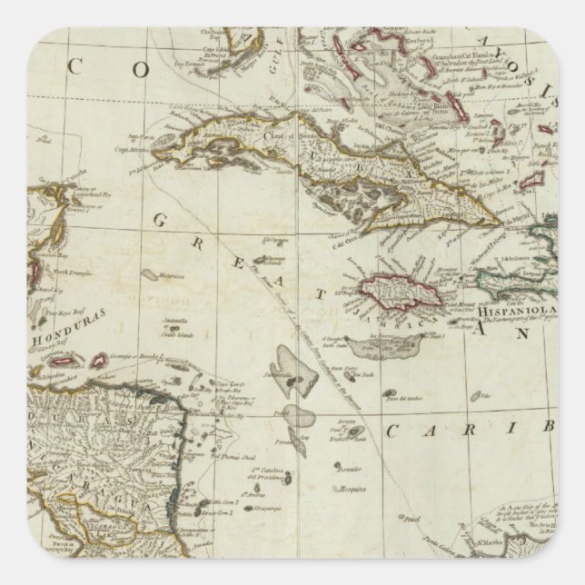 North America's new map Square Sticker (Front)