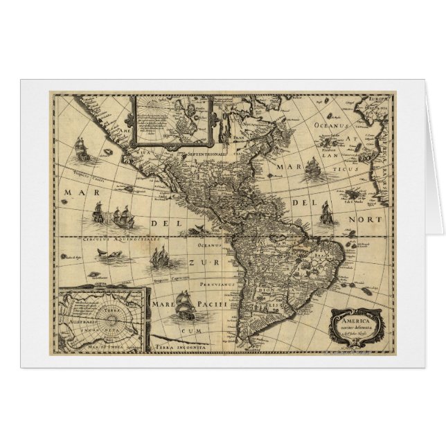 North and South America - Panoramic Map (Front Horizontal)