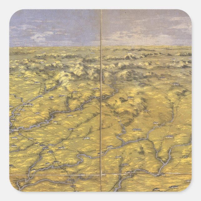 North and South Carolina 2 Square Sticker (Front)