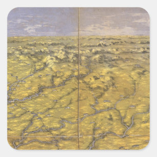 North and South Carolina 2 Square Sticker