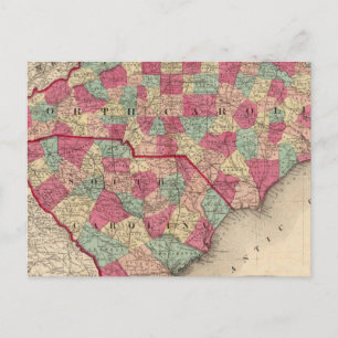 North and South Carolina Postcard