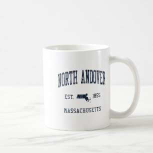North Andover Ma Jn1 Vintage Athletic Blue Design  Coffee Mug