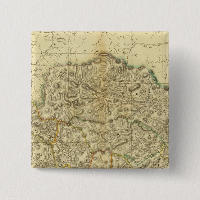 North Angusshire 2 Inch Square Button (Front)