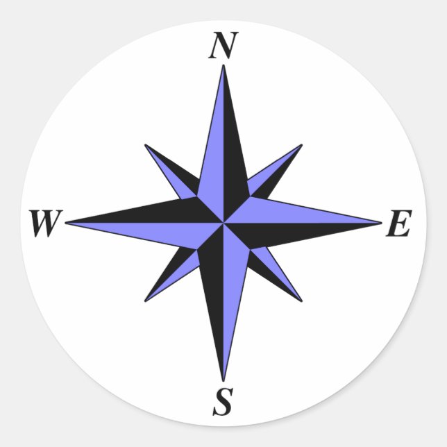 North Arrow Sticker (blue) (Front)