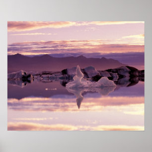 North Atlantic, Iceland, Breioamerkurjokull Poster