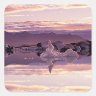 North Atlantic, Iceland, Breioamerkurjokull Square Sticker