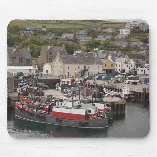 North Atlantic waterfront port of Stromness Mouse Pad (Front)