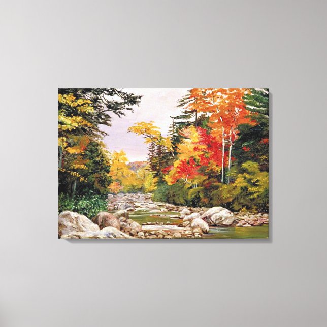 North - Autumn Tints, White Mountains Canvas Print (Front)