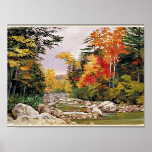 North - Autumn Tints, White Mountains Poster