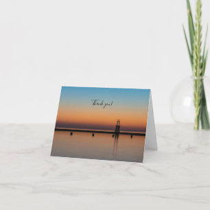 North Ave Lighthouse Sunrise Thank You Card